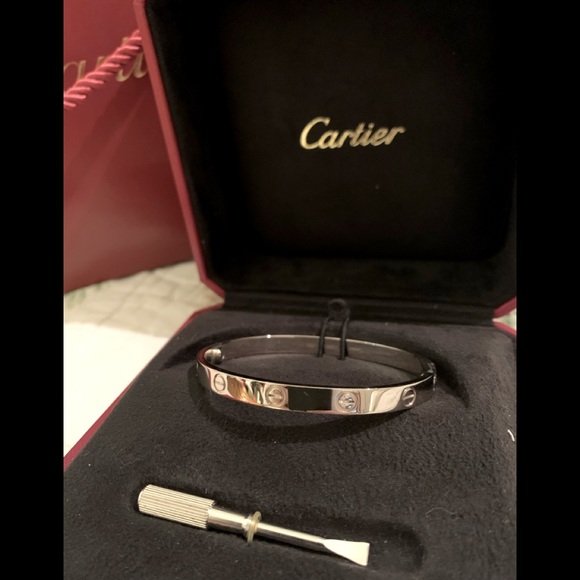 EUC Authentic 18k white gold Cartier Love Bracelet (New Screw locking system) - Picture 6 of 14